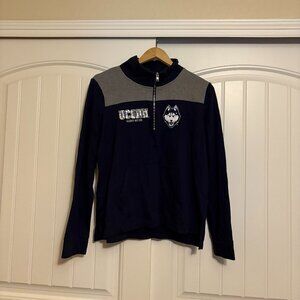 UConn Huskies Sweatshirt Womens Large Pink Victoria's Secret X 5th & Ocean Navy